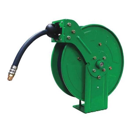 Hose Reel 3/8" ID 25 ft 300 psi Type 49AE03 by USA Speedaire Pneumatic Spring Return Hose Reels