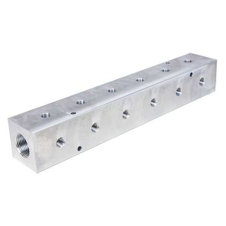 Manifold 90 deg. 12 Outlets 14 1/4" L by USA Pneumadyne Pneumatic Manifolds