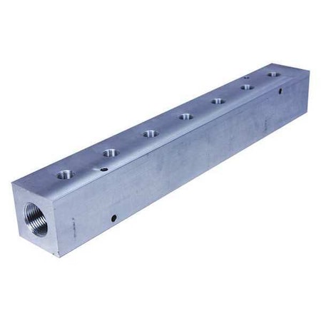 Manifold 7 Outlets Size 3/4" 21"L by USA Pneumadyne Pneumatic Manifolds