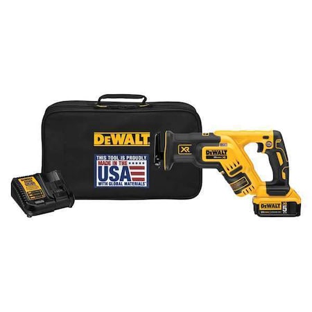 Cordless Reciprocating Saw Kit 20V 5.0Ah by USA Dewalt Cordless Power Reciprocating Saws