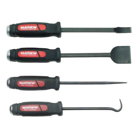 Carbon Scraper Set 1/2 3/4 1 1 1/2" 4Pc. Type 60025 by USA Mayhew Putty & Joint Knives Spatulas Scrapers