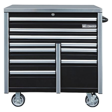 Rolling Cabinet 42" W Black Steel by USA Westward Rolling & Combination Cabinets & Carts