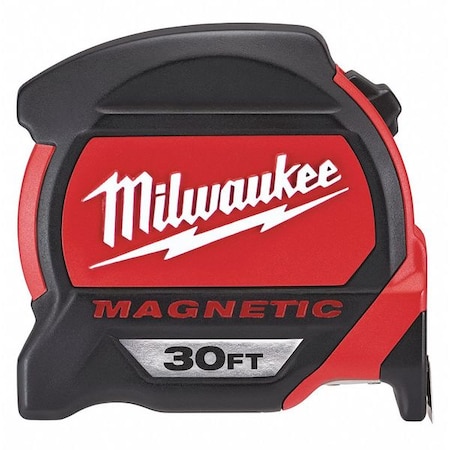 Tip Tape Measure 30 ft. Blade L. Blk/Red by USA Milwaukee Measuring Tapes