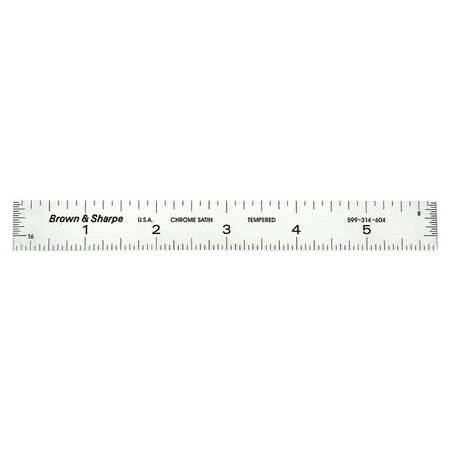 Ruler Steel 6 by USA Brown & Sharpe Rulers & Straight Edges