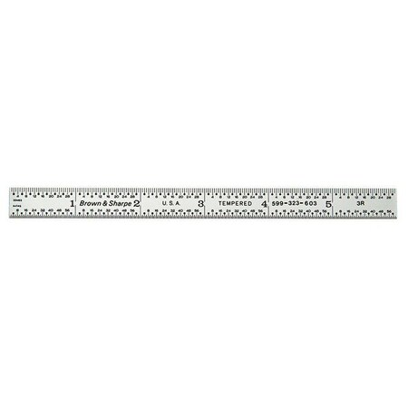Ruler Steel 6 Type 599 323 603 by USA Brown & Sharpe Rulers & Straight Edges