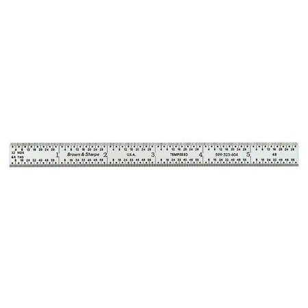 Steel Rule Chrome 6 by USA Brown & Sharpe Rulers & Straight Edges