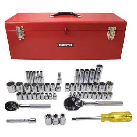 Socket Set 53 pcs. 1/4" 3/8" Drive by USA Proto Sockets