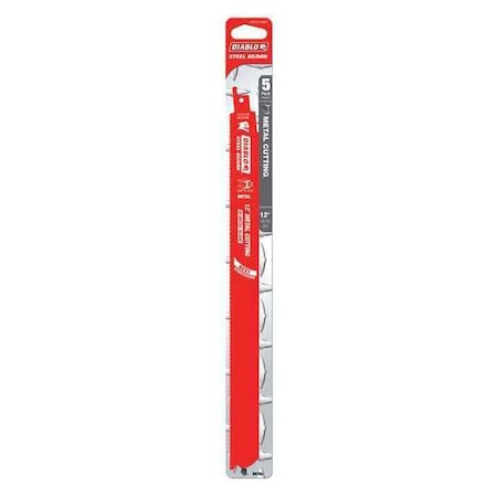 Blade 12"L x 1"H 14/18 Teeth Per In. PK5 by USA Diablo Reciprocating Power Saw Blades