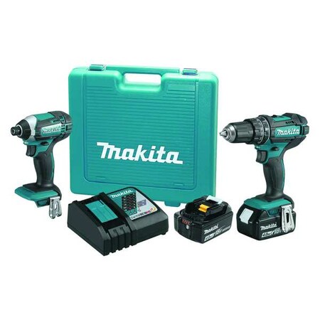 Cordless Combination Kit 18.0V 4.0Ah by USA Makita Cordless Power Tool Combination Kits