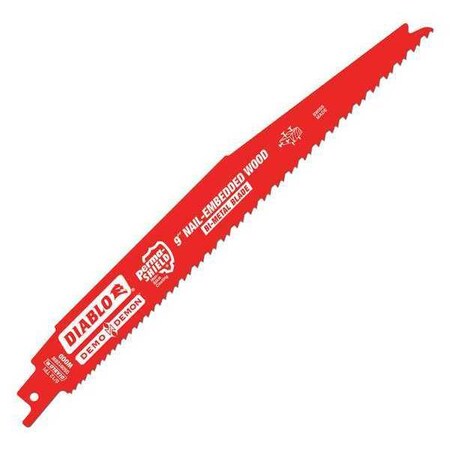 Blade 9" L x1"H 6/12 Teeth Per In. PK200 by USA Diablo Reciprocating Power Saw Blades