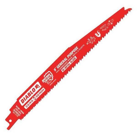 Blade 9"Lx1"H 14/18 Teeth Per In. PK200 by USA Diablo Reciprocating Power Saw Blades