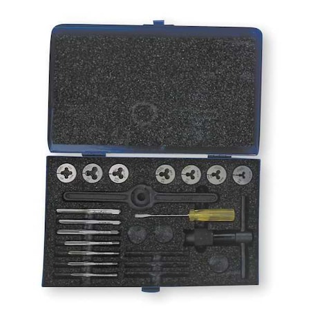 Tap and Die Set #4 to 1/4 In 16 pc by USA Cleveland Tap & Die Sets