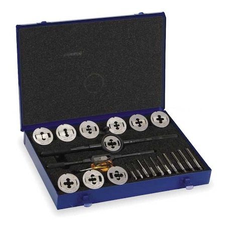 Tap and Die Set 1/4 to 1/2 In 23 pc by USA Cleveland Tap & Die Sets