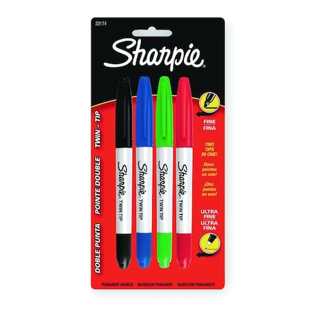 Sharpie® Twin-Tip Fine Point and Ultra Fine Point Permanent Markers