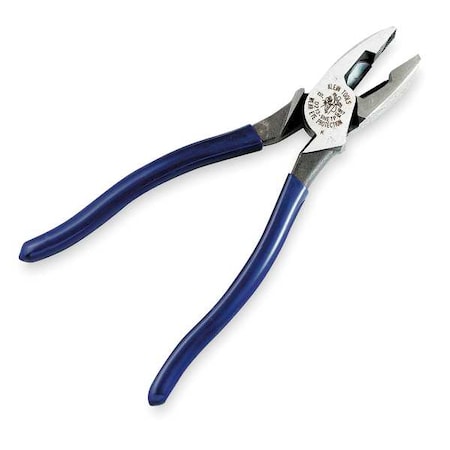 Linemans Pliers 9 3/8 In Dipped Handle Type D2139NETP by USA Klein Solid Joint Pliers