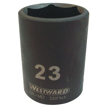 Impact Socket 1/2In Dr 23mm 6pts Type 5DFN1 by USA Westward Sockets
