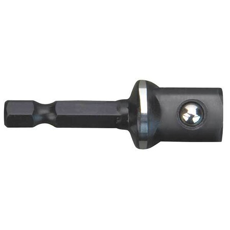 Socket Adapter 1/4 Hex to 1/2 Sq. 1 7/8 by USA Milwaukee Nut Setters & Bit Holders