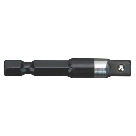 Socket Adapter 1/4 Hex to 1/4 Sq. 1 7/8 by USA Milwaukee Nut Setters & Bit Holders