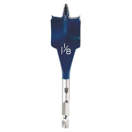 Stubby Spade Bit 1 1/8 In 1/2 Hex 4 In L by USA Bosch Wood Drilling Bits