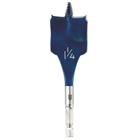 Stubby Spade Bit 1 1/4 In 1/4 Hex 4 In L by USA Bosch Wood Drilling Bits
