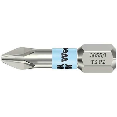 Torsion Bit SAE 1/4" Hex #1 1" SS Type 5071020001 by USA Wera Screwdriver Bits