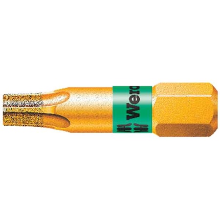 Torsion Bit SAE 1/4" Hex T10 1" S2 Steel Type 5066100001 by USA Wera Screwdriver Bits