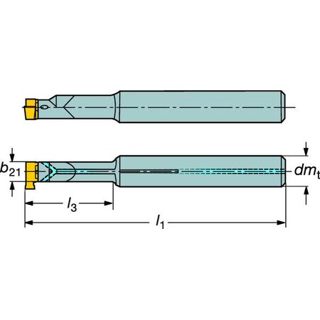 Internal Boring Bar MB E0500 12 07R by USA Sandvik Coromant Indexable Toolholders
