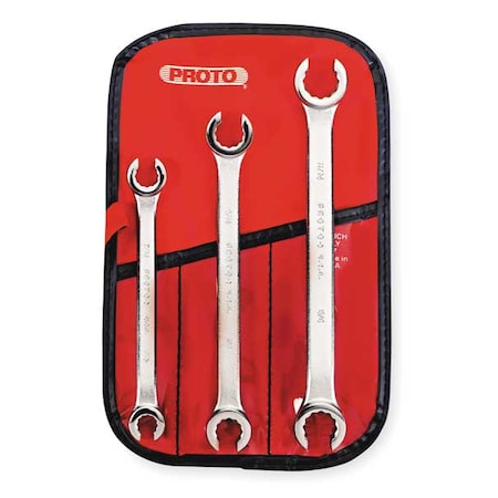 Flare Double Wrench Set 3 Pieces 12 Pts by USA Proto Combination Wrench Sets