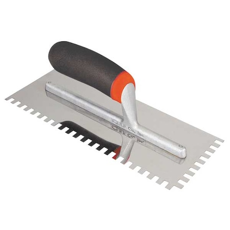 Notched Floor Trowel SS 11x4 1/2In by USA QEP Tile Trowels