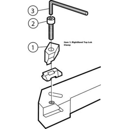 CLAMP Type C2R by USA Sandvik Coromant Turning Tool Parts