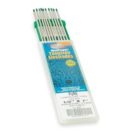 7" Heliarc Tungsten Electrode 1/8" Dia. PK10 Type WEDH9 by USA Uniweld Arc Welding Filler Rods