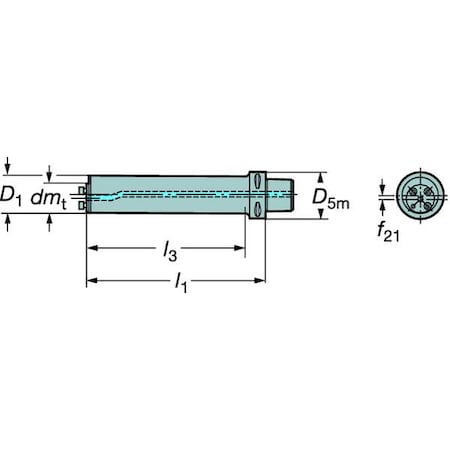 Damped Adapter 570 by USA Sandvik Coromant Turning Tool Parts