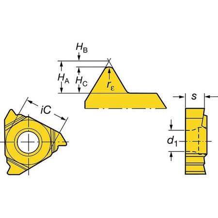 U LOCK INSERT Min. Qty 10 Type R166.0L 11VW01 001 1020 by USA Sandvik Coromant Indexable Threading Inserts