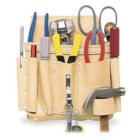 Electricians Tool Pouch w/ Hammer Loop Leather by USA CLC Tool & Work Belts Aprons & Suspenders
