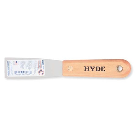 Putty Knife Stiff 1 1/4" Carbon Steel Type 7060 by USA Hyde Putty & Joint Knives Spatulas Scrapers