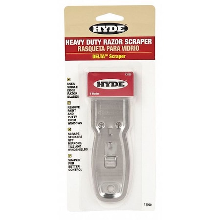 Glass Scraper Flexible 1 1/2" Steel Type 13050 by USA Hyde Putty & Joint Knives Spatulas Scrapers