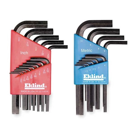 Hex Key Set Pieces 22 S17 M7 Type 10122 by USA Eklind Hex Key Sets