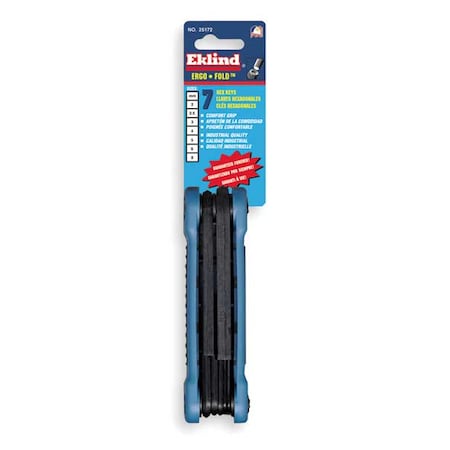 Hex Key Set Pieces 7 M4 Type 25172 by USA Eklind Hex Key Sets