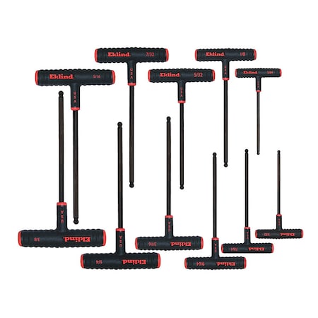 Ball End Hex Key Set Pieces 11 S15 Type 60811 by USA Eklind Hex Key Sets
