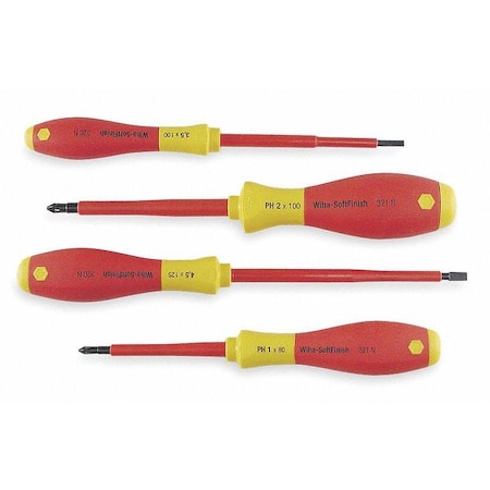 Ins. Screwdriver Set Slot/Phillips 4 Pc Type 32090 by USA Wiha Screwdriver Sets