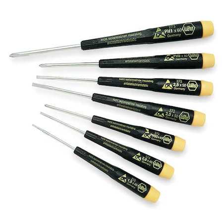 ESD Precision Screwdriver Set Sl/Ph 7pcs by USA Wiha Nut Driver Sets