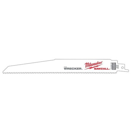 9" L Reciprocating Saw Blade 25 pk. Type 48 00 8706 by USA Milwaukee Reciprocating Power Saw Blades