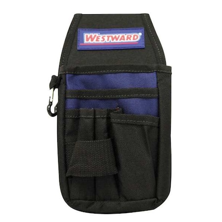 Universal Organizer w/ Metal Belt Clip Black/Blue by USA Westward Tool & Work Belts Aprons & Suspenders