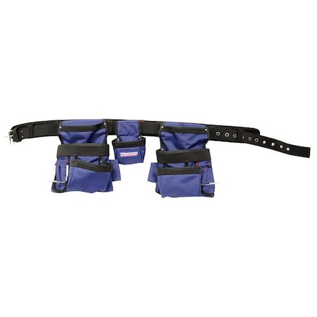 32 54" Carpenters Tool Rig w/Belt Black/Blue by USA Westward Tool & Work Belts Aprons & Suspenders