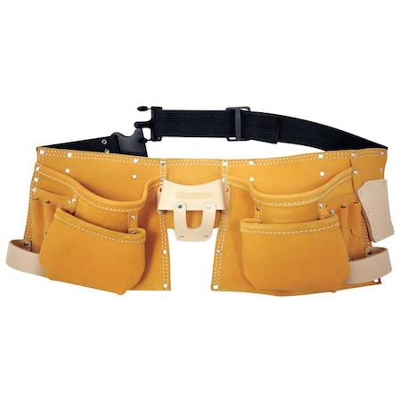 Carpenters Tool Apron w/Belt Fits Up to 50" Leather by USA Westward Tool & Work Belts Aprons & Suspenders
