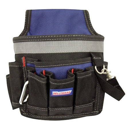 6 Pocket Electricians Tool Pouch Black/Blue by USA Westward Tool & Work Belts Aprons & Suspenders