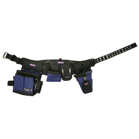 Electricians Tool Rig w/Belt Fits up to 54" Black/Blue by USA Westward Tool & Work Belts Aprons & Suspenders
