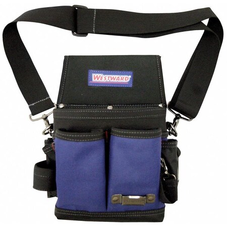 Open Top Tool Tote w/ Padded Shoulder Strap Black/Blue by USA Westward Tool & Work Belts Aprons & Suspenders
