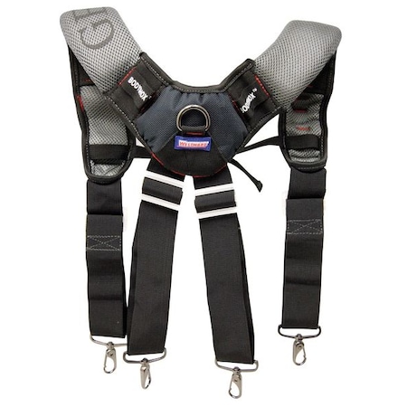 One Size Fits Most Shock Absorbing Suspenders Black/Blue by USA Westward Tool & Work Belts Aprons & Suspenders