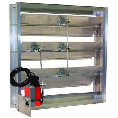 Flanged Frame Motorized Damper 100-240V by Dayton in US
